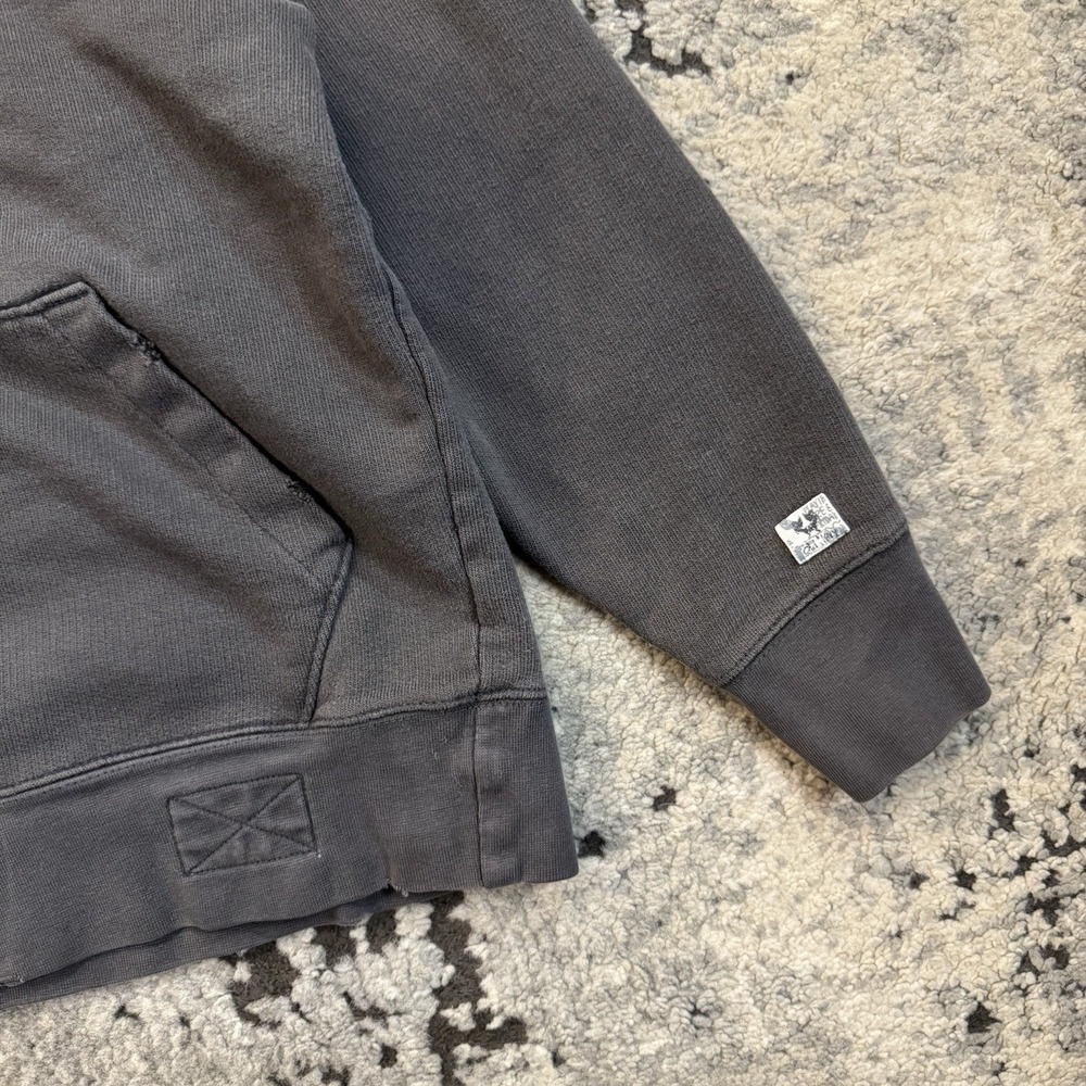 Y2K Old Navy LIVE Distressed Hoodie Size Medium Charcoal Gray - Picture 3 of 10